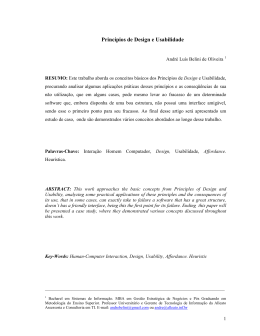 Princ&iacute;pios de Design e Usabilidade