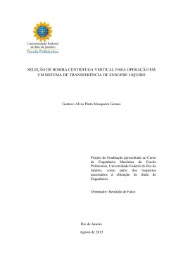 sele&ccedil;&atilde;o de bomba centr&iacute;fuga vertical para - Poli Monografias