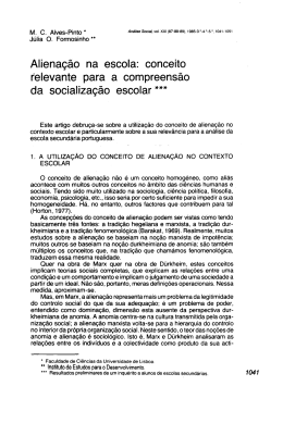 Aliena&ccedil;&atilde;o na escola - An&aacute;lise Social