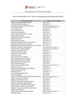 Admitidos no 1&ordm; ano