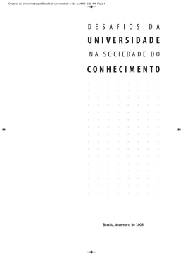 Desafios da universidade na sociedade do conhecimento