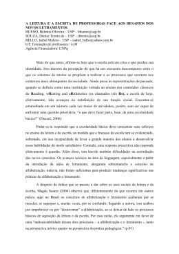 a leitura e a escrita de professoras face aos desafios dos novos