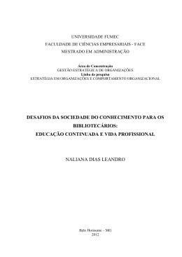 educa&ccedil;&atilde;o continuada e vida profissional naliana dias leandro