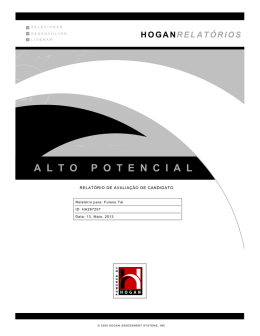 Amostra do relat&oacute;rio