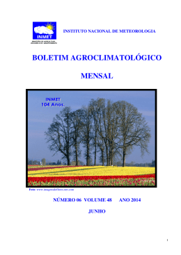 boletim agroclimatológico mensal de junho - 2014