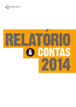 Relat&oacute;rio e Contas 2014