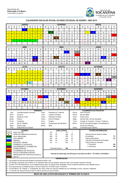 calendário escolar oficial da rede estadual de ensino