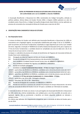 Edital de Bolsas de Estudos