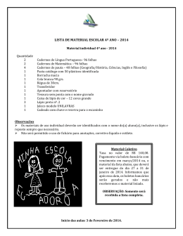 lista de material escolar 4º ano – 2014