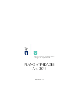 PLANO ATIVIDADES Ano 2014 - Instituto Politécnico de Castelo