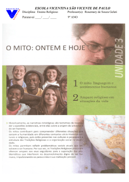 MITO - 9º ANO - 2014 - Escola Vicentina São Vicente de Paulo