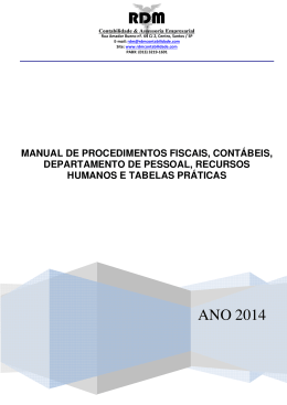 ANO 2014 - RDM Contabilidade