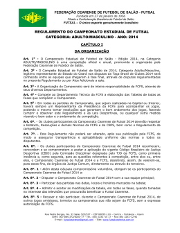 Regulamento - Federação Cearense de Futsal