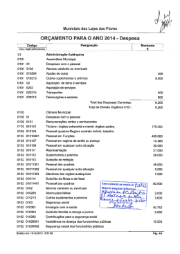 ORÇAMENTO PARA O ANO 2014 - Despesa