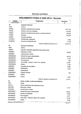 OR&Ccedil;AMENTO PARA O ANO 2014