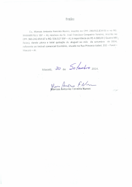 Eu, Marcos Antonio Ferreira Nunes, inscrito no CPF: 240.913.834
