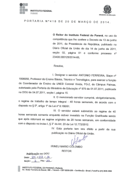 PORTARIA N°418 DE 20 DE MARÇO DE 2014.