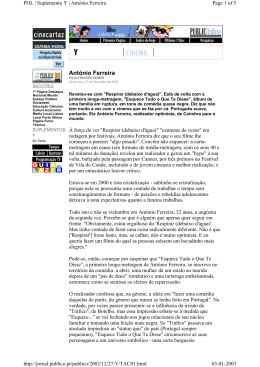 Ant&oacute;nio Ferreira - PERSONA NON GRATA PICTURES