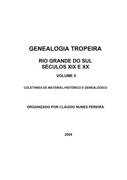 GENEALOGIA TROPEIRA - site de genealogia dos ascendentes e