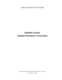G&Ecirc;NERO CAUSO: NARRATIVIDADE E TIPOLOGIA