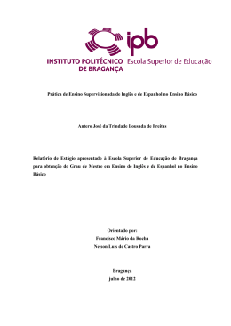Pr&aacute;tica de Ensino Supervisionada de Ingl&ecirc;s e de Espanhol no