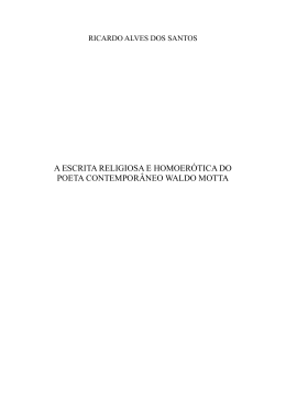 a escrita religiosa e homoer&oacute;tica do poeta contempor&acirc;neo