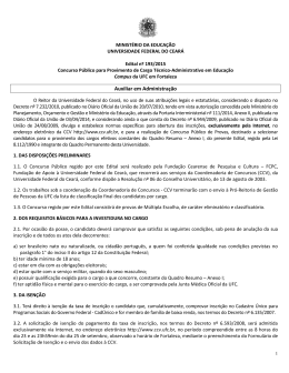 Edital 193/2015 - CCV - Universidade Federal do Cear&aacute;