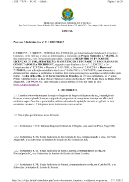 EDITAL - Tribunal Regional Federal da 4&ordf; Regi&atilde;o