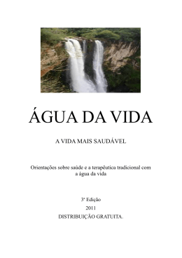 &Aacute;GUA DA VIDA