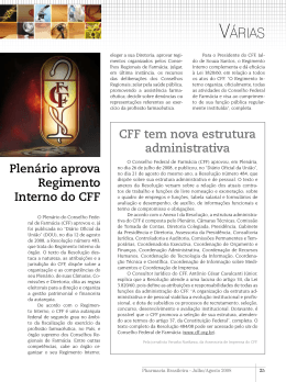 V&aacute;rias - Conselho Federal de Farm&aacute;cia