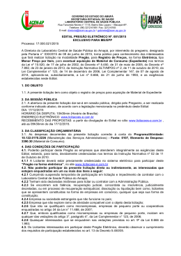 do Edital - Portal de Compras Governo do Estado do