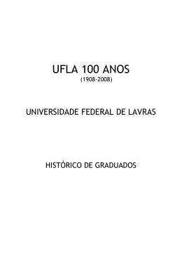 Confira o Livro UFLA 100 anos