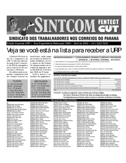 Especial URP - Sintcom-PR