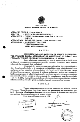 APELA&Ccedil;&Atilde;O c&Iacute;vEL N&deg; 95.04.4930II-o/PR RELATOR : JUIZ