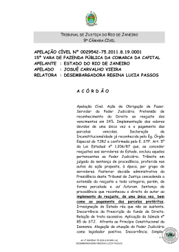 APELA&Ccedil;&Atilde;O C&Iacute;VEL N&ordm; 0029542-75.2011.8.19.0001 APELANTE
