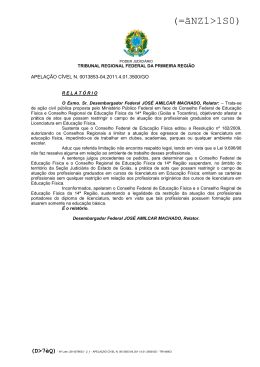 AC&Oacute;RD&Atilde;O LICENCIATURA E BACHARELADO - CREF-14/GO-TO