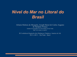 Nível do Mar no Litoral do Brasil