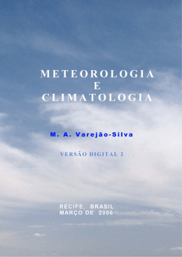 Meteorologia e Climatologia - Instituto de Ciências Atmosféricas