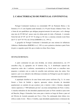 2.Caracteriza&ccedil;&atilde;o de Portugal Continental ("Dados de base