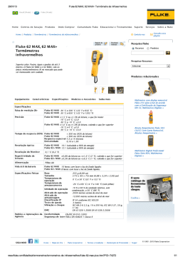 Fluke 62 MAX, 62 MAX+ Term\364metro de infravermelhos