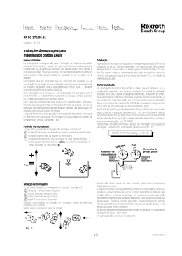 Instru&ccedil;&otilde;es de montagem para m&aacute;quinas de pist&otilde;es axiais