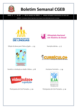 Boletim 87 - 30.03.2015