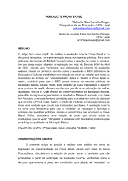 FOUCAULT E PROVA BRASIL Walqu&iacute;ria Silva Carvalho Borges P&oacute;s