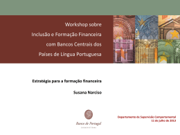 Forma&ccedil;&atilde;o Financeira - Apresenta&ccedil;&atilde;o do Banco de Portugal
