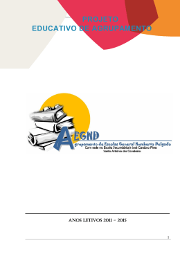 PROJETO EDUCATIVO DE AGRUPAMENTO