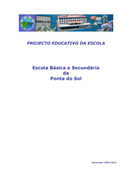 Horizonte 2009-2010 - Escola B&aacute;sica e Secund&aacute;ria da Ponta do Sol