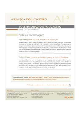 Notas & Informações - Araújo e Policastro Advogados