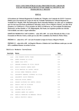 Convocação Prova