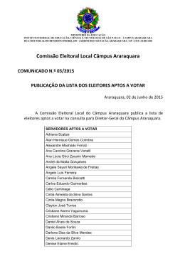 Comissão Eleitoral Local Câmpus Araraquara