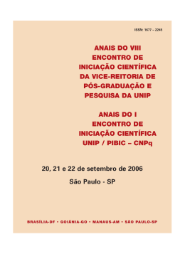 anais do viii encontro de inicia&ccedil;&atilde;o cient&iacute;fica da vice-reitoria